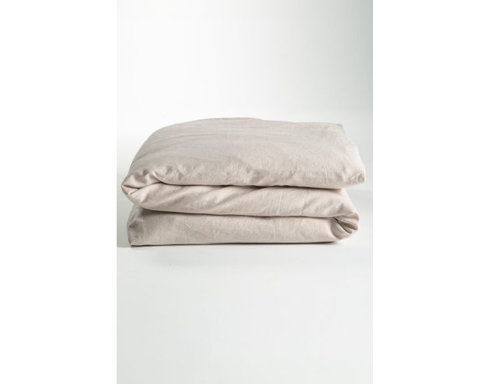 KADOLIS Housse de Couette Adulte - Satin de Coton Bio Lav� - Lin (1)