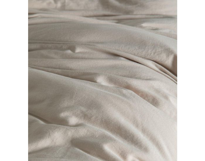 KADOLIS Housse de Couette Adulte - Satin de Coton Bio Lav� - Lin (2)