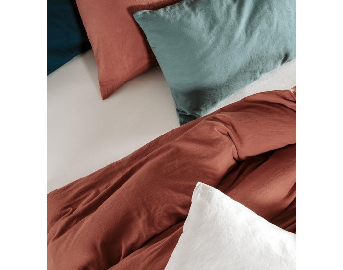 KADOLIS Drap Housse Adulte - Coton Bio - 80 Fils - Bleu Nuit (2)