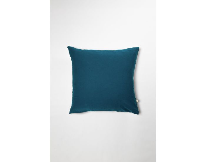 KADOLIS Taie d'Oreiller - 100% Coton Bio - 80 Fils - Bleu Nuit (1)