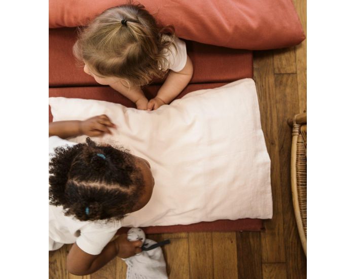 KADOLIS Taie d'Oreiller - 100% Coton Bio - 80 Fils - Rose Nude (4)