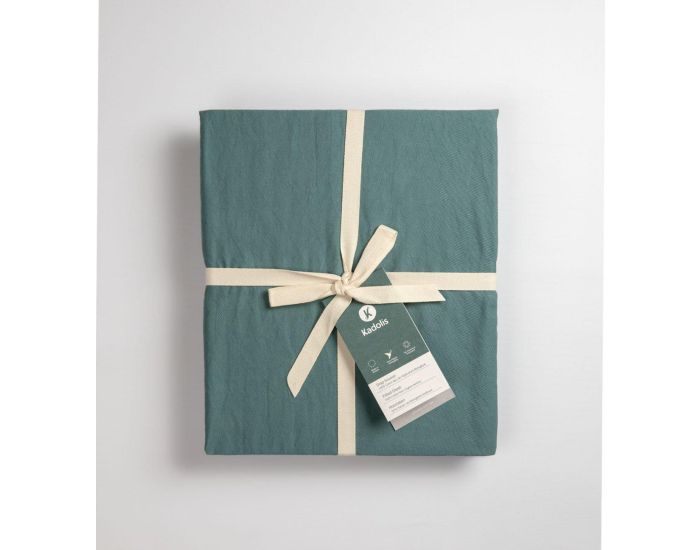 KADOLIS Drap Housse - Coton Bio - Lit 1 Personne - 80 Fils - Eucalyptus (5)