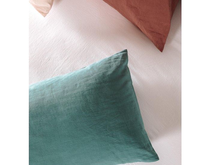 KADOLIS Taie de Traversin - 100% Coton Bio - 80 Fils - Blanc 140 cm (3)