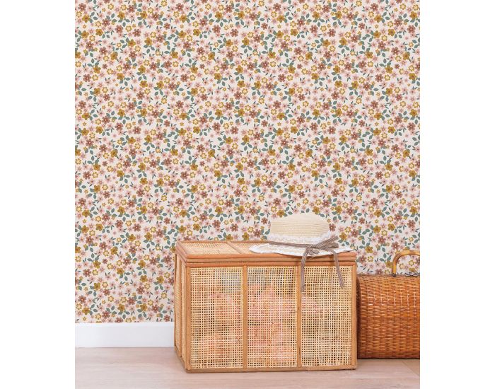 LILIPINSO Papier Peint - Capucine - Fleurs - Rose Rouleau 10 m (4)
