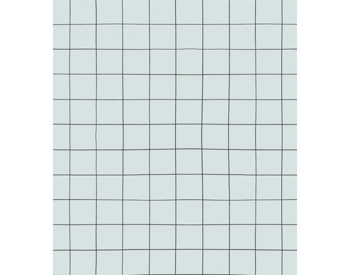 LILIPINSO Papier Peint - Minima - Quadrillage Bleu (1)