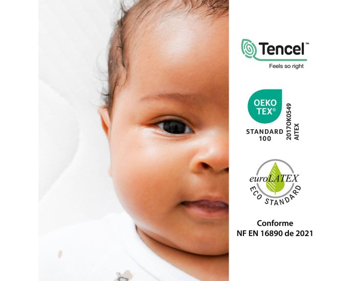 KADOLIS Matelas B�b� - Cocolatex - Version Fibres Recycl�es 60 x 120 cm (4)