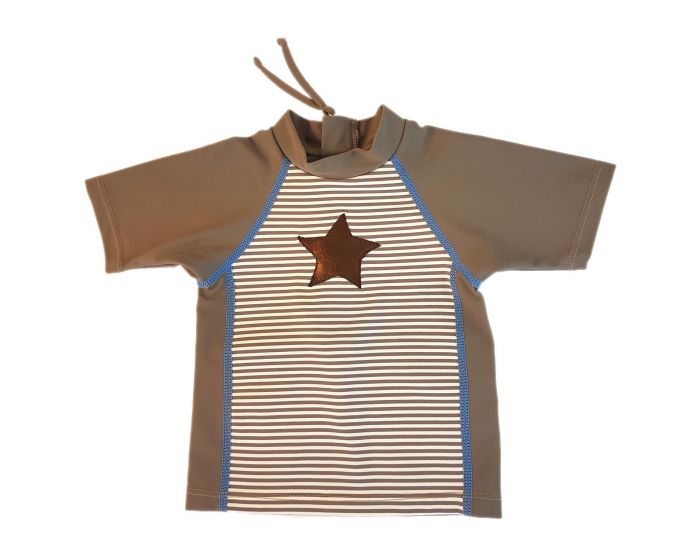 MAYOPARASOL Etoile Tshirt top manches courtes anti-UV Marron (3)