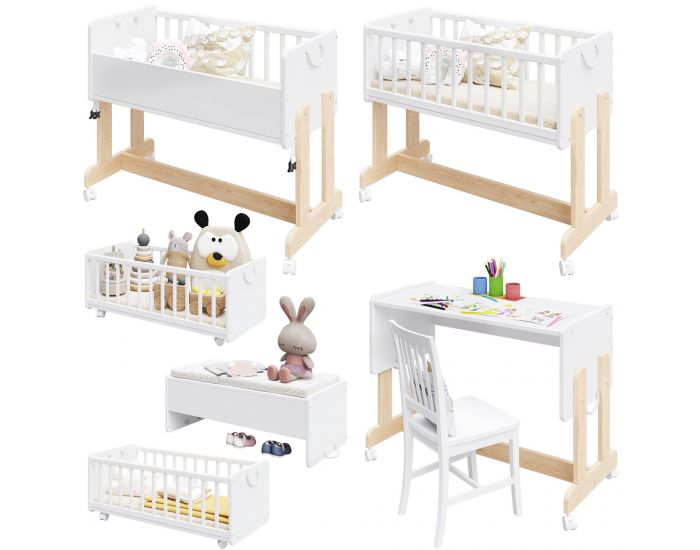 PREMIERS MOMENTS - Berceau Lit Cododo 5 en 1 - Ornella - Matelas Inclus (1)