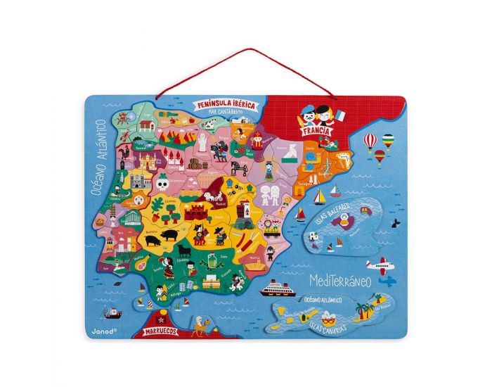 JANOD Puzzle Magn�tique - Carte P�ninsule Ib�rique - D�s 6 ans (3)