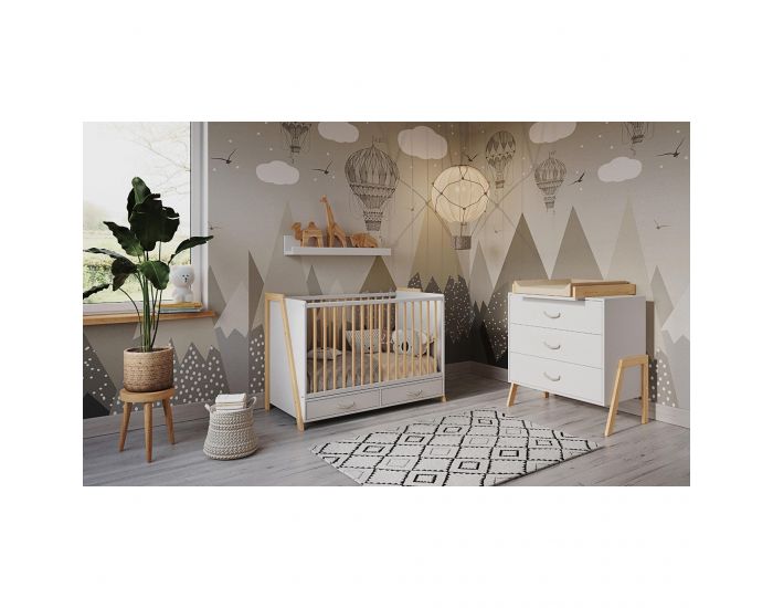 PREMIERS MOMENTS - Lit B�b� Evolutif et Bureau 2 en 1- Liv - 120x60 cm (3)