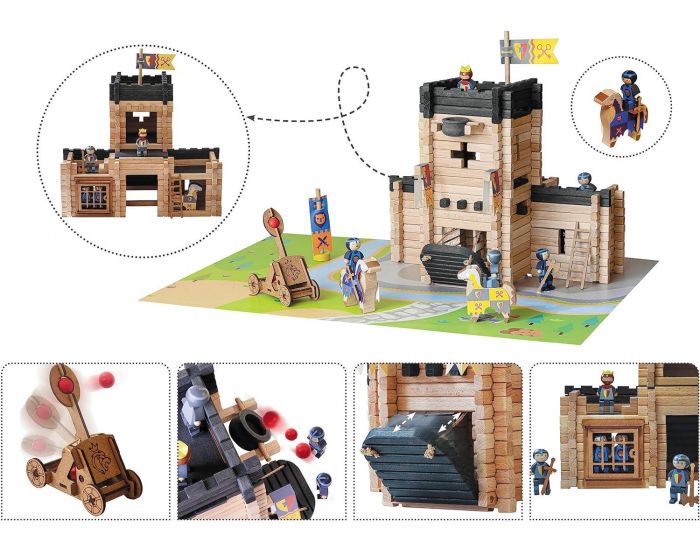 JEUJURA Ch�teau Fort et Catapulte - 270 Pi�ces - D�s 4 ans (2)