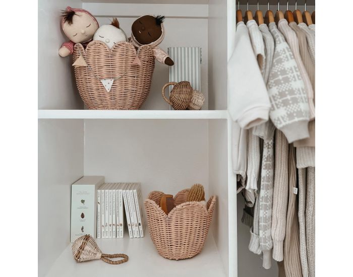 OLLI ELLA Ensemble de Paniers en Rotin - Lily Basket (3)