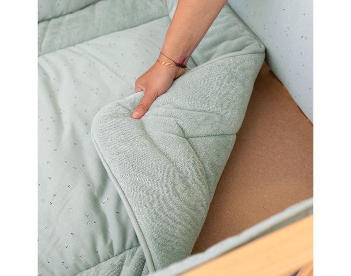 BEMINI Tapis de Parc et Jeu Bambou Pady - Jersey - 100 x 100 cm (19)