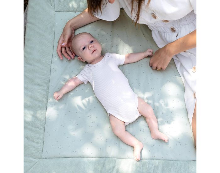 BEMINI Tapis de Parc et Jeu Bambou Pady - Jersey - 100 x 100 cm (20)