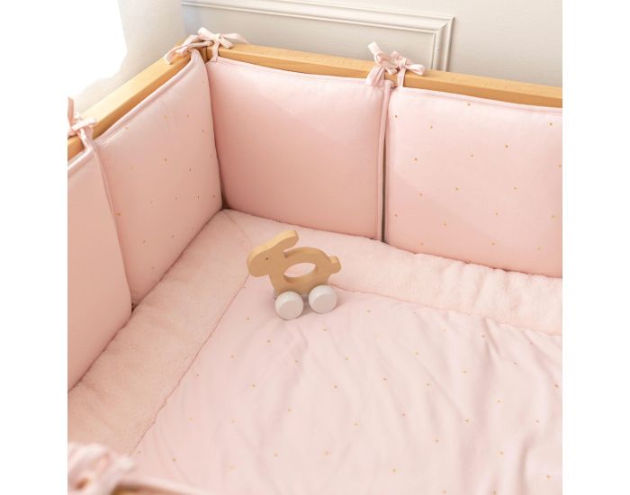 BEMINI Tour de Lit Parc + 6 Coussins Pady Jersey - 6 x 30 x 30 cm (1)