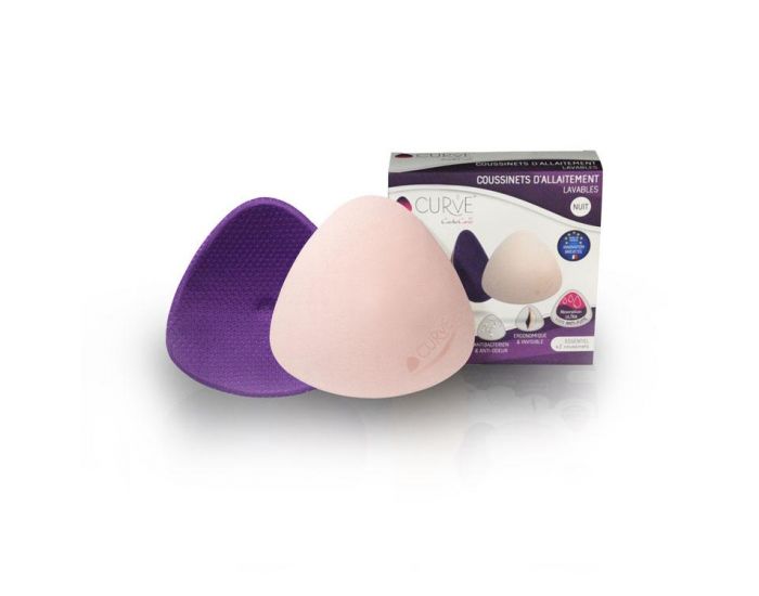 CACHE COEUR Lot de 2 coussinets d'allaitement Essentiel Curve Nuit (5)