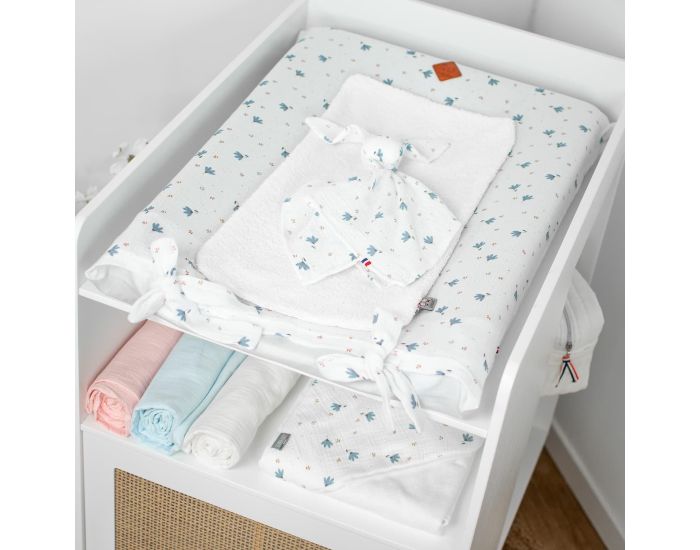 SEVIRA KIDS Housse de Matelas  Langer - Bleuet (1)