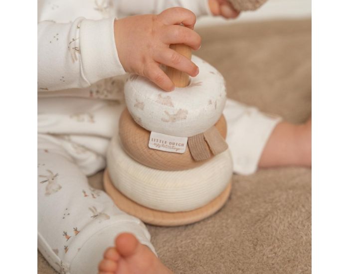 LITTLE DUTCH Tour d'Anneaux � Empiler - Baby Bunny - D�s 12 mois (3)