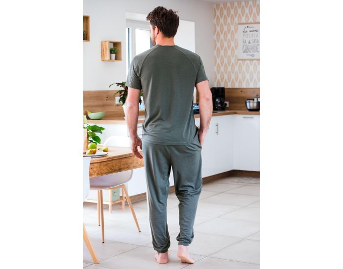 KADOLIS Haut de Pyjama -  Homme  - en Coton Bio et TENCEL -  Sonora -  Gris (5)