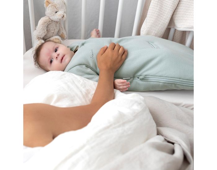 BEMINI Gigoteuse avec Moufles Pady Waffle Jersey - Bio - Hiver - Tog 2.5 - 1 � 4 Mois  (19)