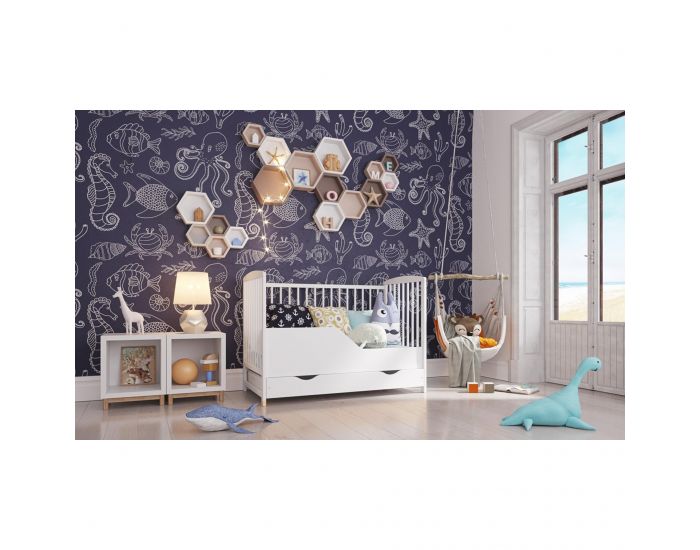 PREMIERS MOMENTS - Lit B�b� Evolutif avec Tiroir - Nina - 120x60 cm (3)