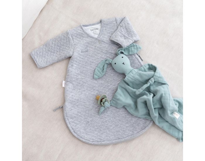 BEMINI Gigoteuse avec Moufles - Quilted Jersey - Tog 1.5 - 0 � 1 Mois  Grey mix (8)