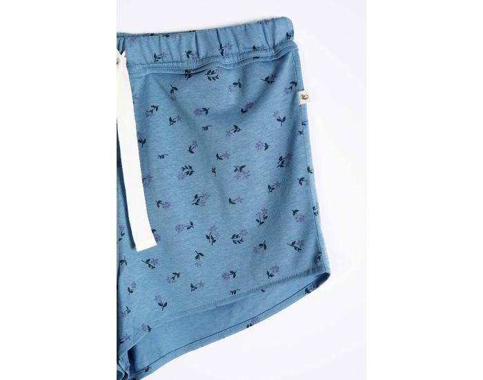 KADOLIS Short de Pyjama Femme - en Coton Bio et TENCEL  - Sonora - Chambray (3)