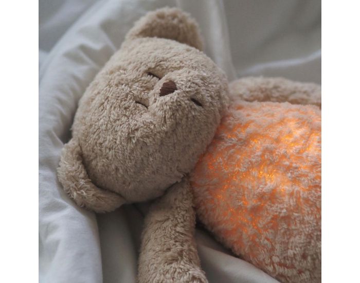 MOONIE Peluche Veilleuse Musicale - Ourson Sable (4)