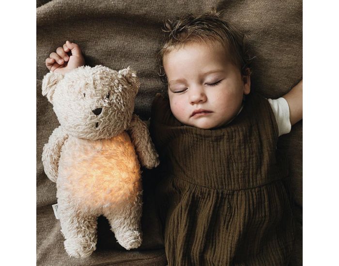 MOONIE Peluche Veilleuse Musicale - Ourson Sable (6)