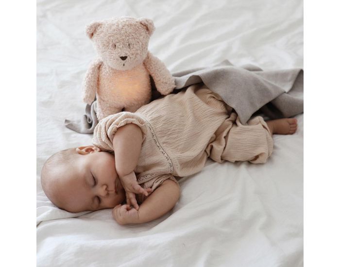 MOONIE Peluche Veilleuse Musicale - Ourson Sable (7)