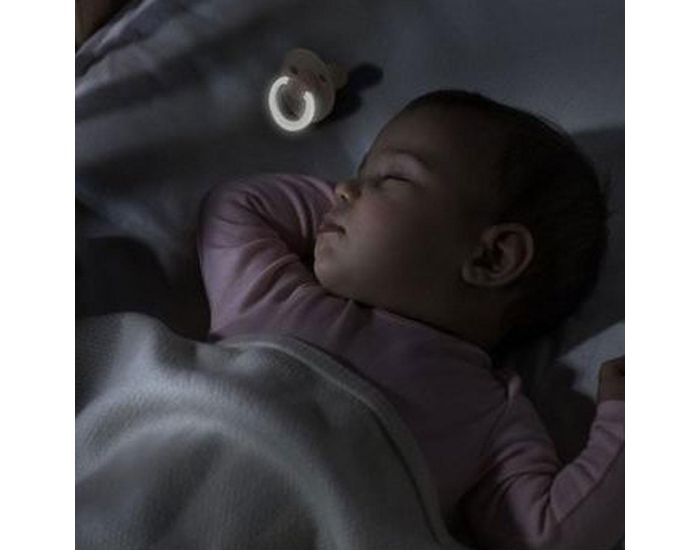 BIBS Lot de 2 Sucettes Caoutchouc - Ttines Symtrique Phosphorescente - Taille 2 (3)