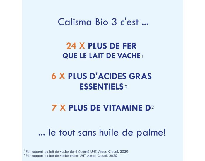 GALLIA 3 Botes de Lait en Poudre Croissance 3 Bio 3x800g - Ds 10 Mois (2)