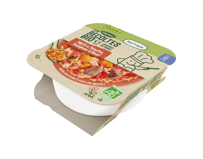 BLEDINA Les R�coltes Bio - 5 Assiettes Tomates, Boulghour & Boeuf (5 x 230 g) - D�s 12 Mois (3)