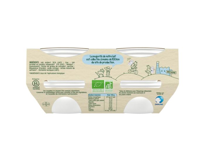 BLEDINA Les R�coltes Bio - 6x4 Brass�s Nature - Sans Sucres Ajout�s - D�s 6 Mois (3)