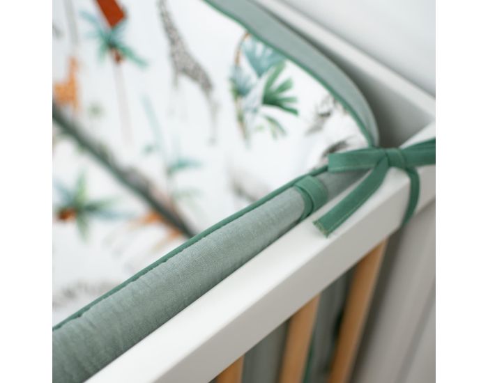 SEVIRA KIDS Tour de Lit Universel en Gaze de Coton - Safari (2)