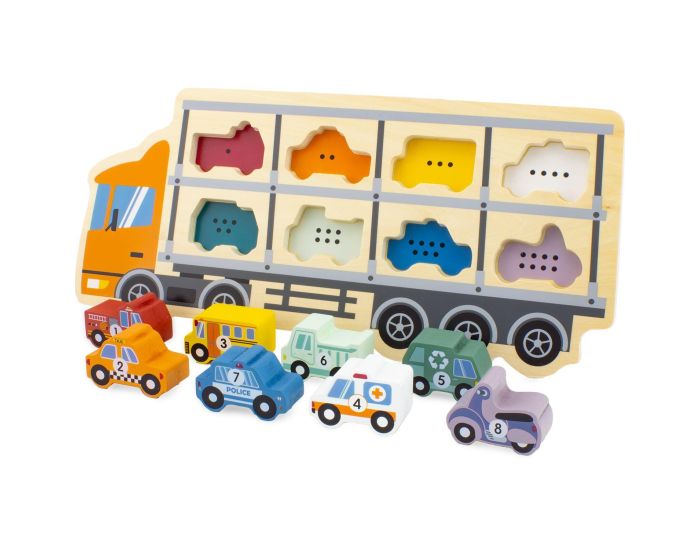 ULYSSE Puzzle - Camion Porte-Voitures 8 Pi�ces - D�s 12 mois (1)