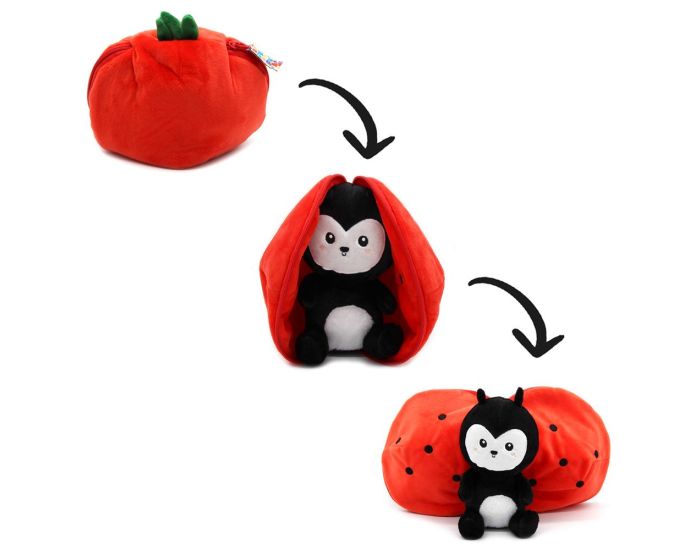 LES D�GLINGOS Peluche Flipetz - Coccinelle Tomate - D�s 12 mois (1)