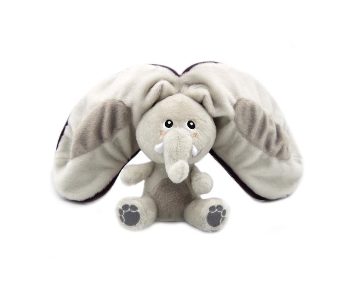 LES D�GLINGOS Peluche Flipetz - El�phant Aubergine - D�s 12 mois (3)