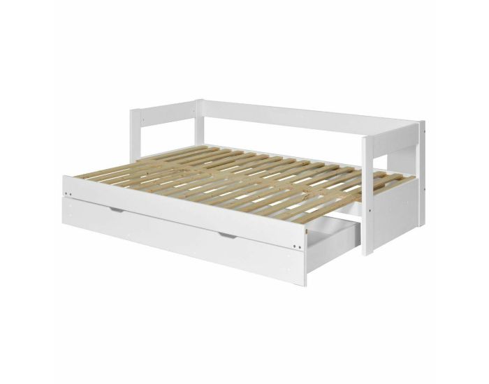 AKITEN RETAIL Pack Lit Banquette - Gigogne avec Tiroir et Matelas - Ravi - 80x200 cm (1)