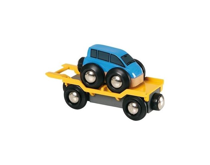BRIO Wagon Transport de Voiture Bleu - D�s 3 ans (2)