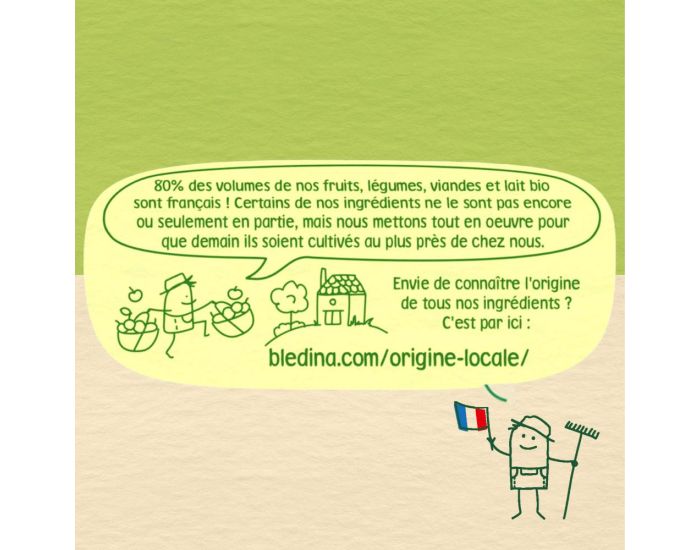 BLEDINA Les Recoltes Bio - 12x(2x130g) - Pommes M�res - D�s 6 mois (3)