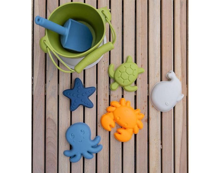 FILIBABBA Set de Plage en Silicone Souple - Animals of The Sea - D�s 6 Mois  (1)