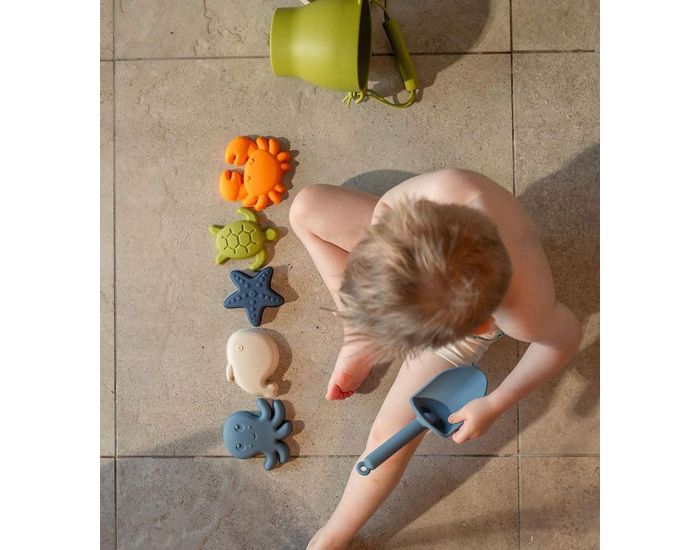 FILIBABBA Set de Plage en Silicone Souple - Animals of The Sea - D�s 6 Mois  (3)