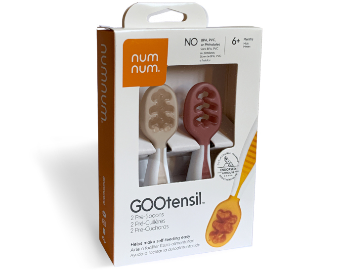 NUM NUM Lot 2 Pr-Cuillres Beige et Mauve (1)