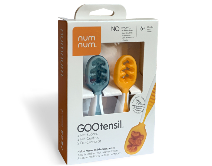 NUM NUM Lot 2 Pr-Cuillres Bleu et Orange (1)