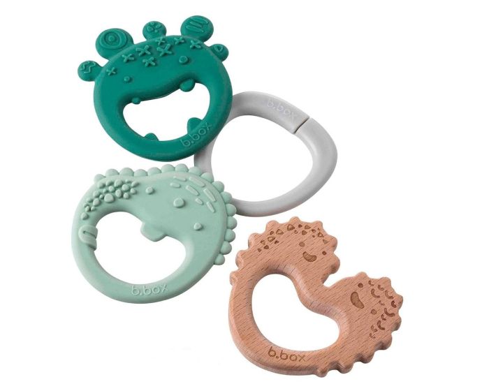 B.BOX Lot de 3 Anneaux de Dentition - Vert - D�s 3 mois (1)