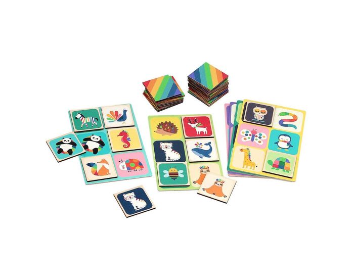 VILAC Loto en Bois - Animaux Arc-en-Ciel - D�s 2 ans (2)