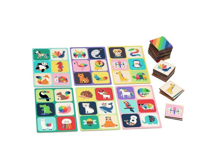 VILAC Loto en Bois - Animaux Arc-en-Ciel - D�s 2 ans (3)