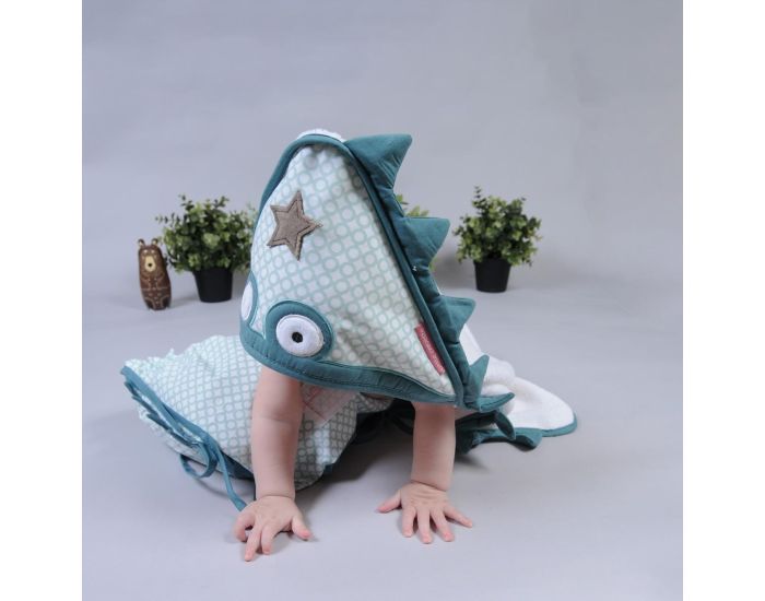 LITTLE CREVETTE Cape de Bain Blanche - Crocodile (2)