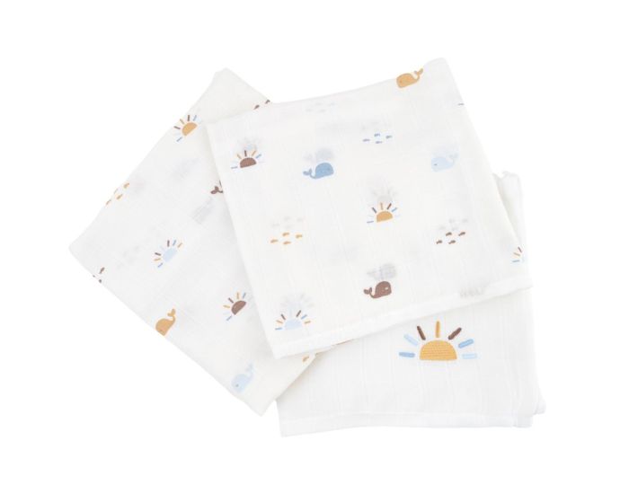 LITTLE CREVETTE Lot de 3 Langes B�b� - Malo (1)